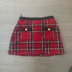 Cute red skirt for winter